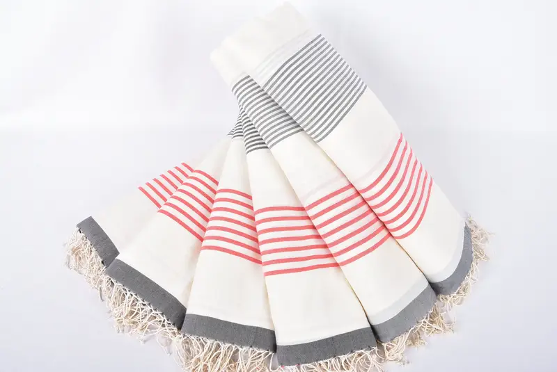 Monogram Beach Towel, Anniversary Gift For Her, Spooky Bachelorette Party Favors, Large Turkish Towel, Beach Towel Gift, 70x40 Cotton Striped Towel - 4