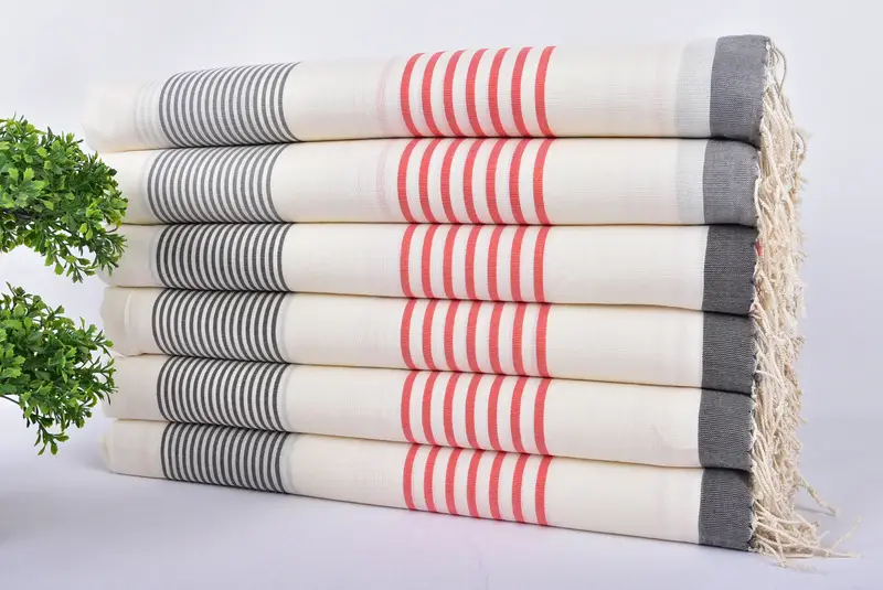 Monogram Beach Towel, Anniversary Gift For Her, Spooky Bachelorette Party Favors, Large Turkish Towel, Beach Towel Gift, 70x40 Cotton Striped Towel - 3