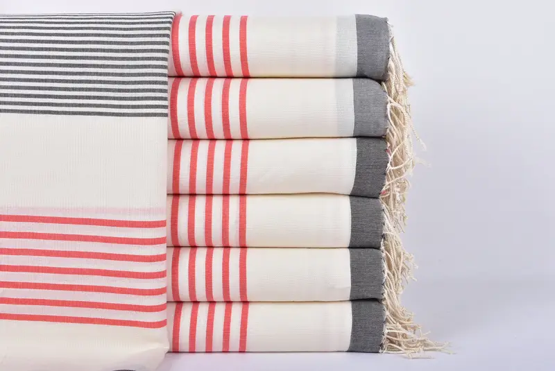 Monogram Beach Towel, Anniversary Gift For Her, Spooky Bachelorette Party Favors, Large Turkish Towel, Beach Towel Gift, 70x40 Cotton Striped Towel - 1