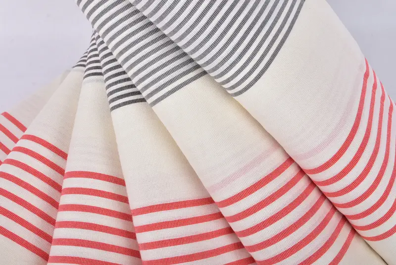 Monogram Beach Towel, Anniversary Gift For Her, Spooky Bachelorette Party Favors, Large Turkish Towel, Beach Towel Gift, 70x40 Cotton Striped Towel - 5