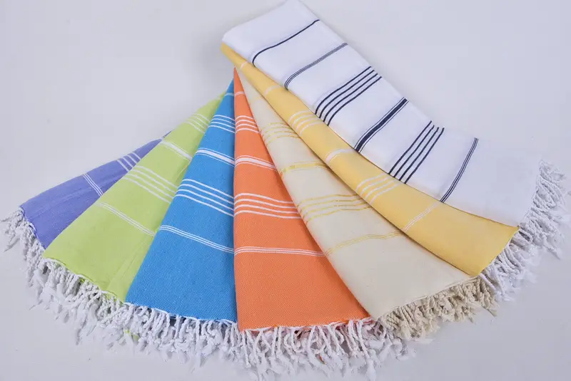 Bridal Shower Gift, Monogram Blanket, Organic Throw, Couch Blanket, Bachelorette Party Favors, Wedding Anniversary Gift, 96x80 Cotton Striped Towel - 4
