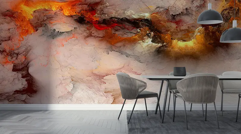 Abstract Cloudy Wall Art, Modern Wallpaper, Abstract Wall Paper, Cloudy Wallpaper, Luxury Mural, - 8
