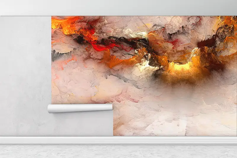 Abstract Cloudy Wall Art, Modern Wallpaper, Abstract Wall Paper, Cloudy Wallpaper, Luxury Mural, - 7