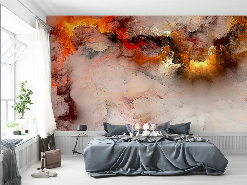 Abstract Cloudy Wall Art, Modern Wallpaper, Abstract Wall Paper, Cloudy Wallpaper, Luxury Mural, - 10