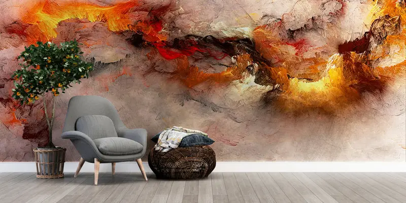 Abstract Cloudy Wall Art, Modern Wallpaper, Abstract Wall Paper, Cloudy Wallpaper, Luxury Mural, - 2