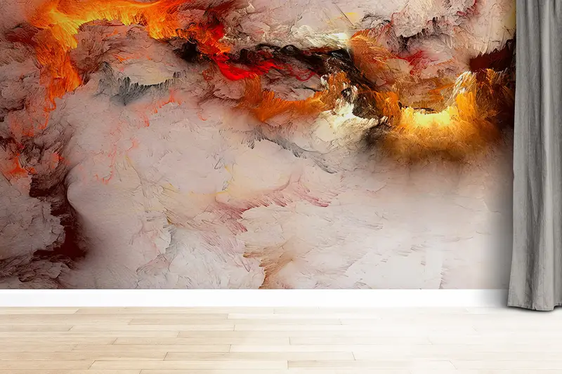 Abstract Cloudy Wall Art, Modern Wallpaper, Abstract Wall Paper, Cloudy Wallpaper, Luxury Mural, - 3