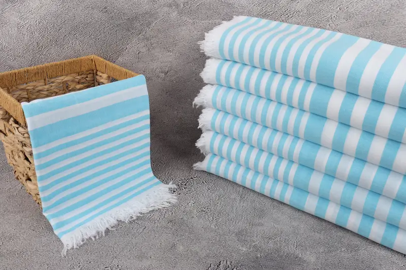 68x40 Cotton Striped Towel, Best Wedding Gift, Sand-resistant towel, Handwoven Turkish Towel, Fouta towel, Bridesmaid Gifts, Peshtemal - 3