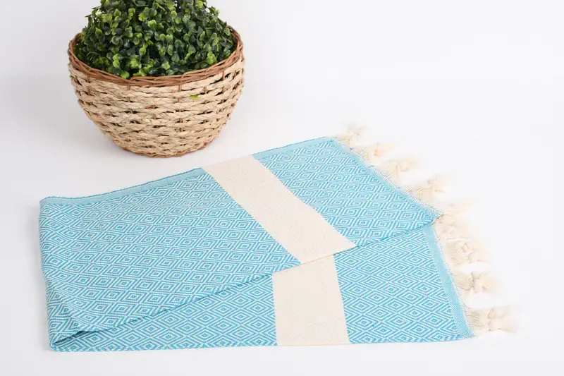 Bathroom Towels, Beach Theme Wedding Gift, Wedding Gift, Monogrammed Turkish Towel, Custom Hand Towel, 36x20 Cotton Diamond Towel, Bachelor Gifts - 4
