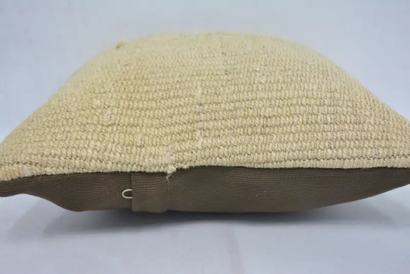 Pillow Cover, 12x12 Beige Pillow Sham, Pillow for Sofa, Kilim Pillow Cover, Sustainable Cushion Cover, Home Decor Pillow - 5