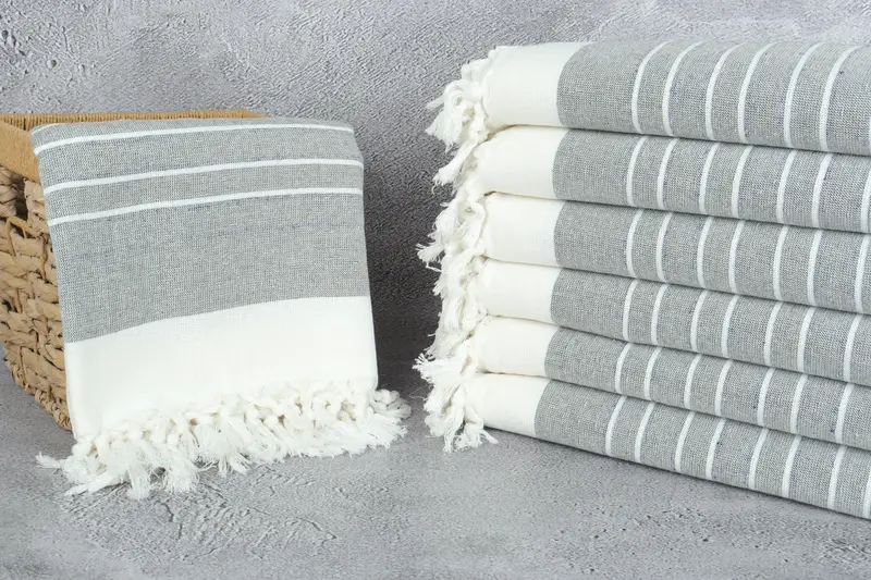 Spa Towel, 68x40 Cotton Striped Terry Towel, Luxury towel, Bridal Shower Favor, Bridemaids Beach Towel, Personalized Beach Towel, Turkish towel - 3