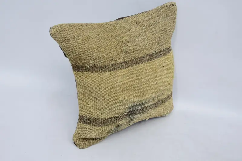 Home Decor Pillow, 12x12 Beige Pillow Cover, Kilim Pillow, Tapestry Cushion Case, Cushion Case, Kilim Pillow Cover - 3