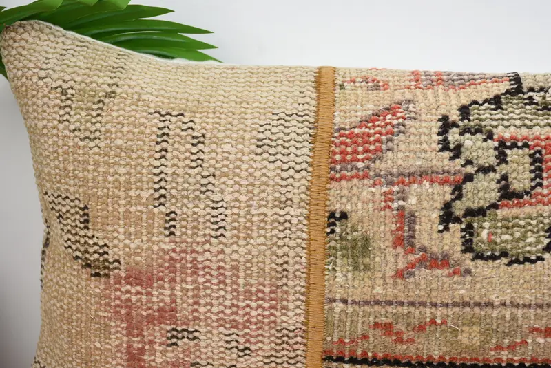 Vintage Kilim Pillow, Pillow Sham, Kilim Pillow Cover, Traditional Pillow Cover, Vintage Pillow, Vintage Throw Cushion Cover, 12x43 Beige Cushion - 2