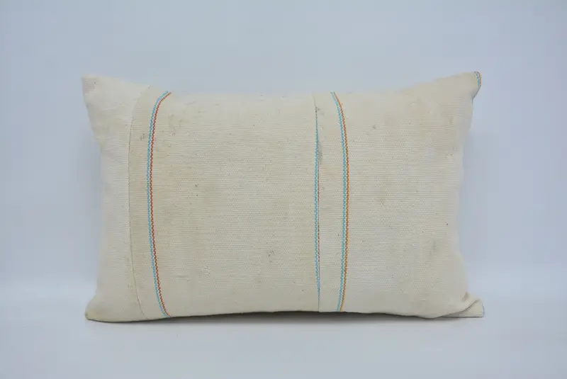 Kilim Pillow, Outdoor Bolster Pillow, Vintage Pillow, 16x24 White Cushion Cover, Pattern Throw Cushion Cover, Cushion, Kilim Pillow Cover - 1