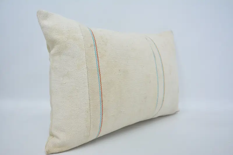 Kilim Pillow, Outdoor Bolster Pillow, Vintage Pillow, 16x24 White Cushion Cover, Pattern Throw Cushion Cover, Cushion, Kilim Pillow Cover - 3