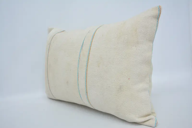 Kilim Pillow, Outdoor Bolster Pillow, Vintage Pillow, 16x24 White Cushion Cover, Pattern Throw Cushion Cover, Cushion, Kilim Pillow Cover - 4