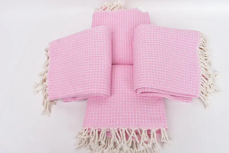 Sand-free towel, Gift For Her, 68x36 Cotton Waffle Towel, Organic cotton Turkish peshtemal towel, Bachelorette Party Favors Beach, Bridesmaid Gift - 6