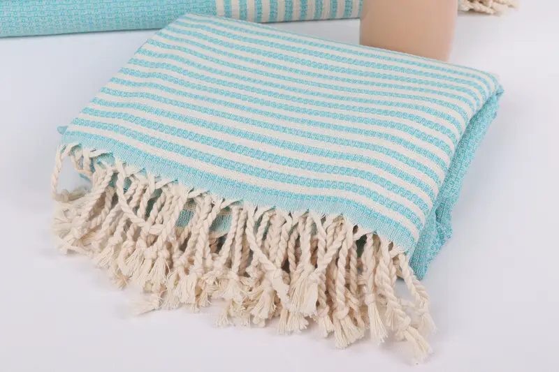 Turkish hand towel, Christmas Gift, Home Decor Gifts, 68x40 Cotton Striped Towel, Cute Beach Towel, Lightweight Turkish towel for beach, Bath towel - 5