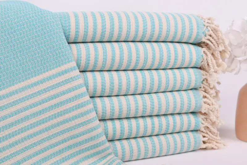 Turkish hand towel, Christmas Gift, Home Decor Gifts, 68x40 Cotton Striped Towel, Cute Beach Towel, Lightweight Turkish towel for beach, Bath towel - 1