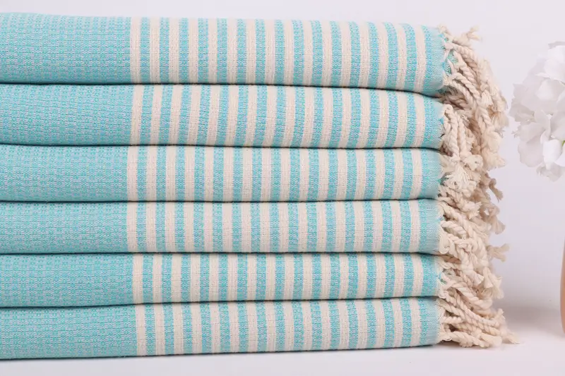 Turkish hand towel, Christmas Gift, Home Decor Gifts, 68x40 Cotton Striped Towel, Cute Beach Towel, Lightweight Turkish towel for beach, Bath towel - 3