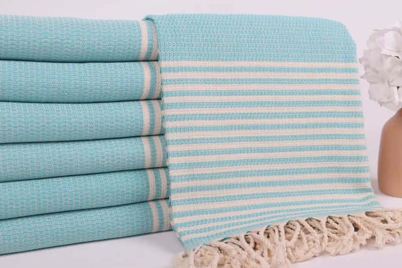 Turkish hand towel, Christmas Gift, Home Decor Gifts, 68x40 Cotton Striped Towel, Cute Beach Towel, Lightweight Turkish towel for beach, Bath towel - 2