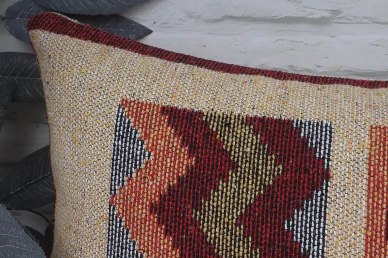 Vintage Kilim Pillow, 16x36 Beige Cushion, Pillow Case, Cotton Pillow Case, Turkish Pillow, Vintage Pillow, Decorative Pillow Cover - 2