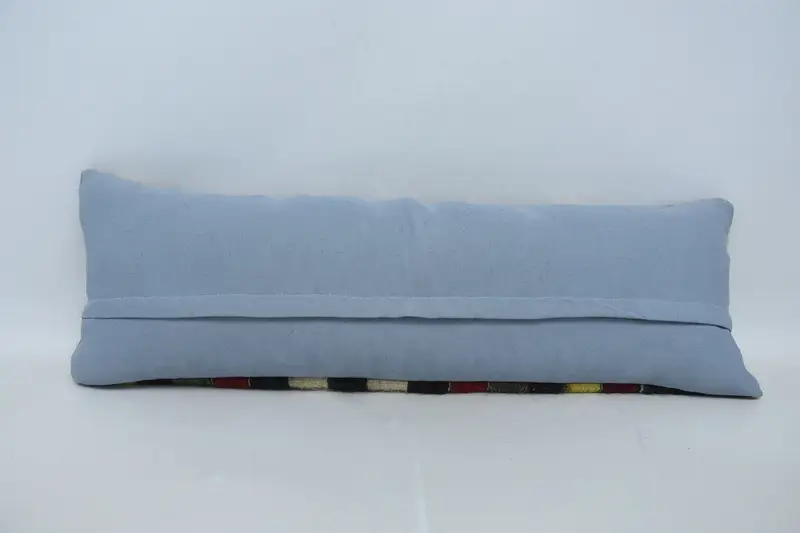 Kilim Cushion Sham, Pillow, Handmade Kilim Cushion, Turkish Pillow, 12x36 Red Pillow Case, Christmas Pillow Cover, Handmade Throw Cushion Cover - 6