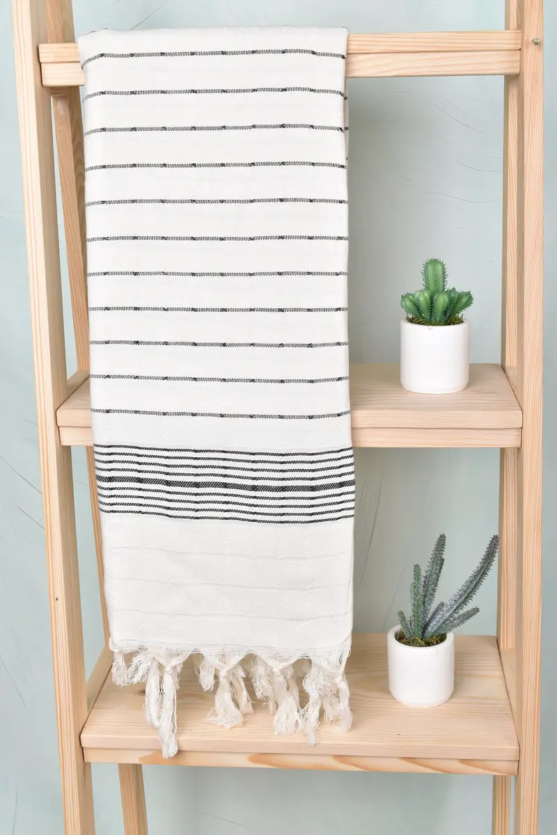 Girl Trip Party Favor, Bachelorette Party Favors, Bridal Shower Gifts, Turkish Towel USA, 70x40 Cotton Striped Towel, Absorbent Turkish towel - 8