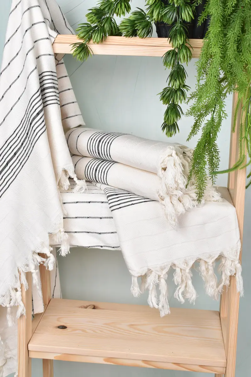 Girl Trip Party Favor, Bachelorette Party Favors, Bridal Shower Gifts, Turkish Towel USA, 70x40 Cotton Striped Towel, Absorbent Turkish towel - 6
