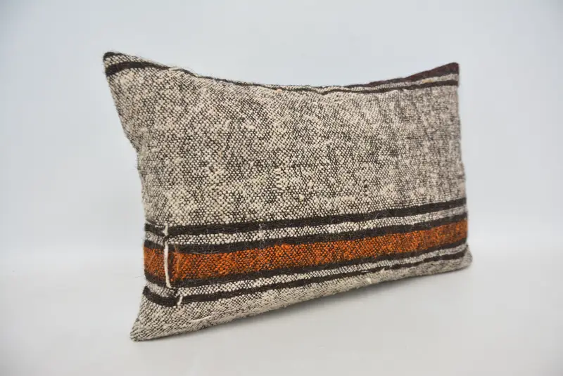 16x24 Beige Pillow Sham, Antique Pillows, Muted Cushion, Bohemian Cushion Pillow Case, Throw Kilim Pillow, Cushion Case, Vintage Kilim Throw Pillow - 3