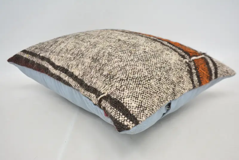 16x24 Beige Pillow Sham, Antique Pillows, Muted Cushion, Bohemian Cushion Pillow Case, Throw Kilim Pillow, Cushion Case, Vintage Kilim Throw Pillow - 6