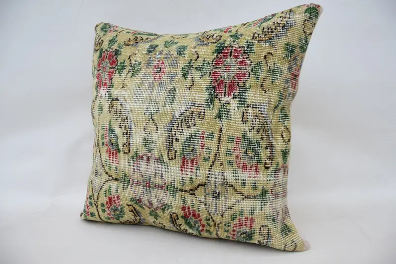 Car Pillow Cover, Pillow Sham, Patio Pillow Cover, Pillow for Couch, Turkish Bench Cushion, Home Decor Pillow, Boho Pillow, 24x24 Beige Pillow Case - 3