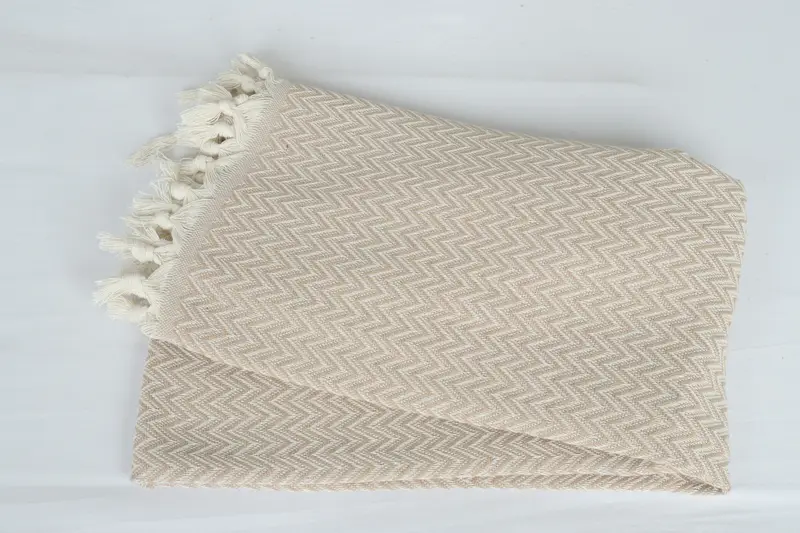 Bedspread, Valentines Day Gift, Woven Throw Blanket, Turkish Cotton Blanket, 76x64 Cotton Zig zag Towel, Thanksgiving Tablecloth, Bachelorette Gifts - 6