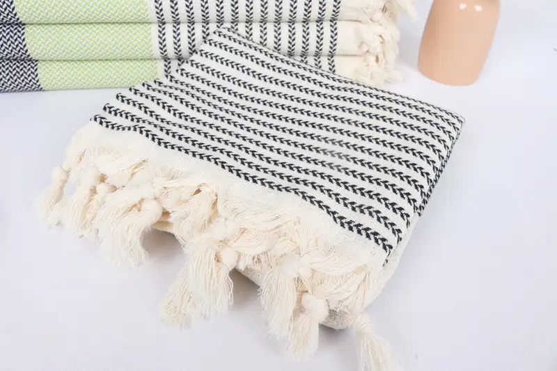 Wedding Towel, 70x40 Cotton Striped Towel, Luxury Turkish Bath Towel, Sand-resistant towel, Embroidered Towel, Quick-dry towel, Bachelor Party Gifts - 5