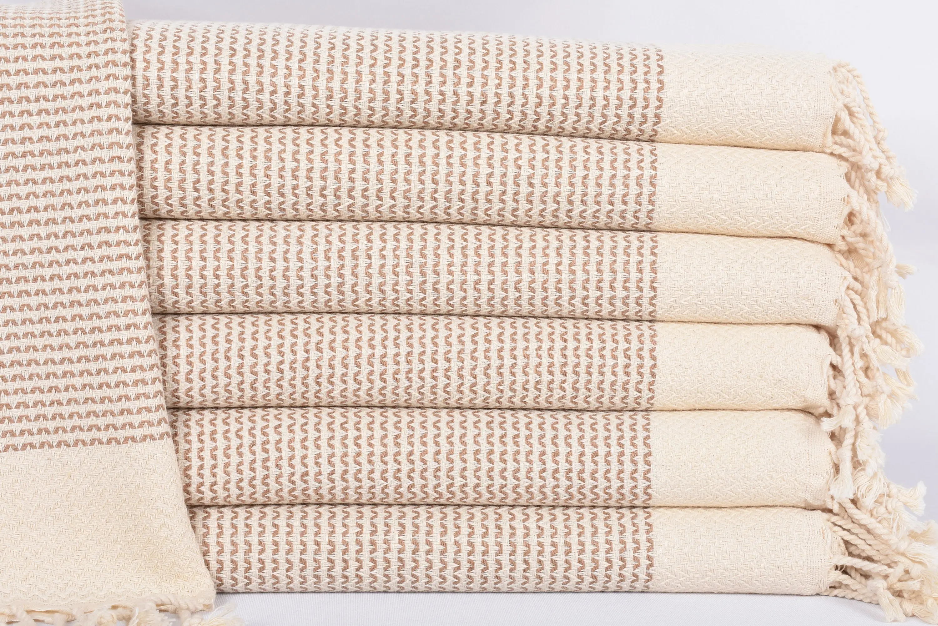 Milky Brown Diamond Tea Towel, Monogram Hand Towel, 40x20 Inches - 1
