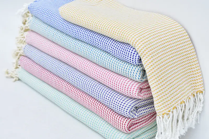 68x40 Cotton Geometric Towel, Custom Turkish Towel, Yoga Towel, Baby Boy Gift, Turkish Towel Beach, Custom Beach Towel, Personalized Wedding Gift - 1