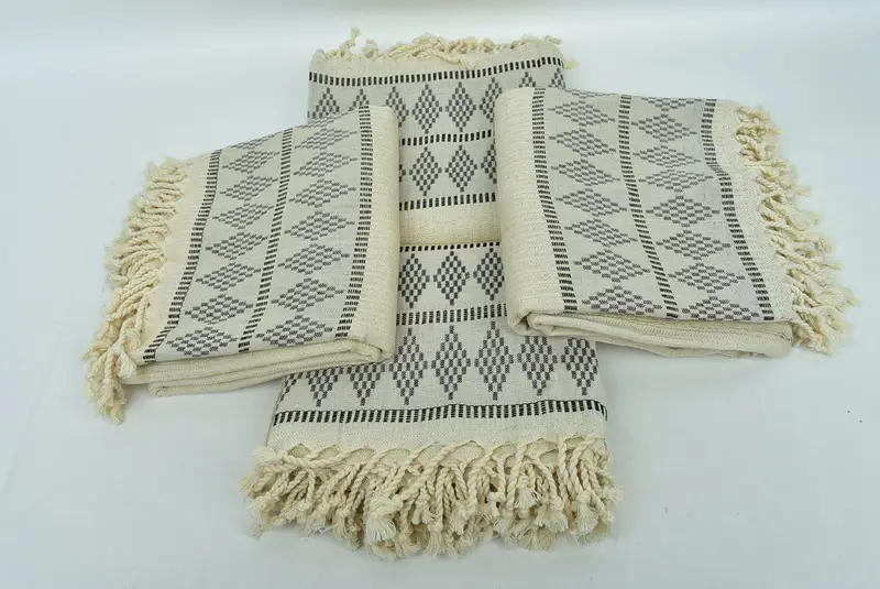 Cotton towel, Bridesmaid Gifts, 70x36 Linen Kilim Design Towel, Unique Turkish towel with custom embroidery USA, Sand-resistant towel, Custom Gifts - 6