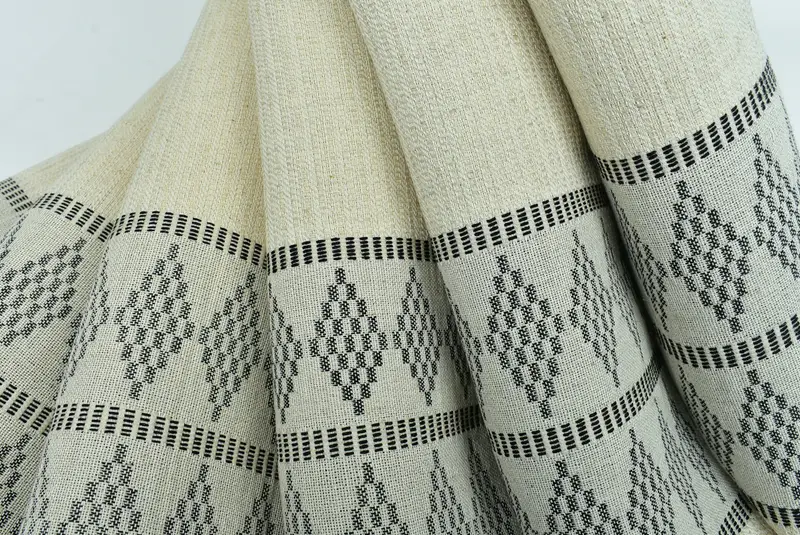 Cotton towel, Bridesmaid Gifts, 70x36 Linen Kilim Design Towel, Unique Turkish towel with custom embroidery USA, Sand-resistant towel, Custom Gifts - 5