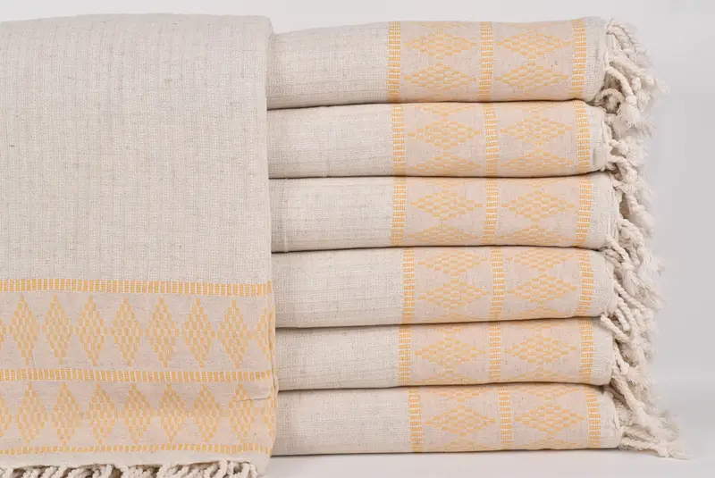 Housewarming Gift, Personalized Gifts, 100x88 Linen Kilim Design Towel, Wedding Gift Customized Blanket, Bridal Shower Gift, Personalised Gift - 1