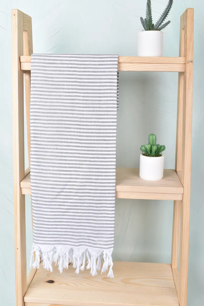 Gifts For Him, Sand-Resistant Peshtemal, Home Decor Gifts, Bridal Shower Gifts, Turkish towel, 68x36 Cotton Striped Towel, Turkish Towel Set - 8