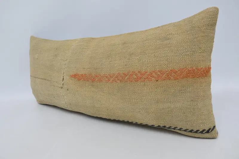 Vintage Kilim Throw Pillow, Cushion Cover, Antique Pillows, Custom Pillow, 16x36 Beige Pillow Case, Gift Pillow, Accent Throw Pillow Cover - 4
