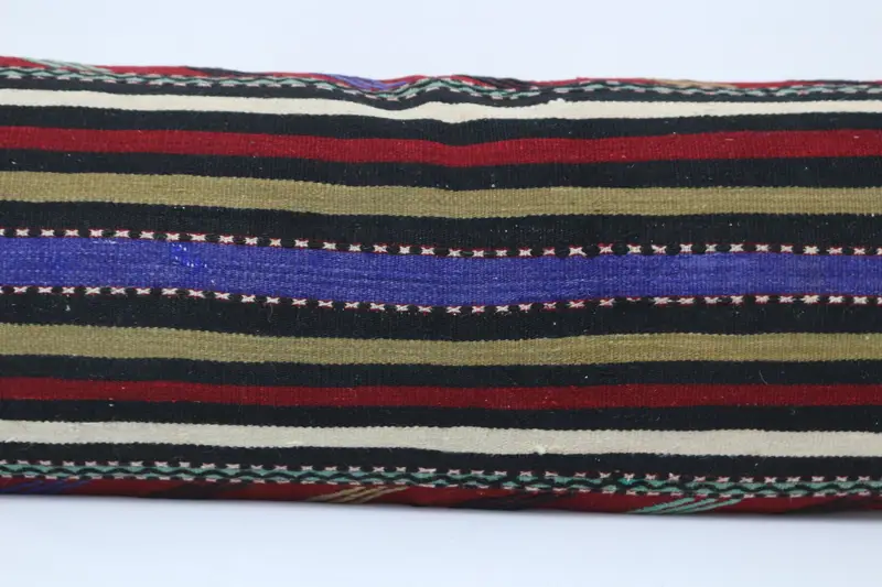 Pillow for Couch, Vintage Cushion, Pillow Cover, Office Chair Pillow, Kilim Pillow Cover, Kilim Cushion Sham, 16x48 Blue Cushion Cover - 2
