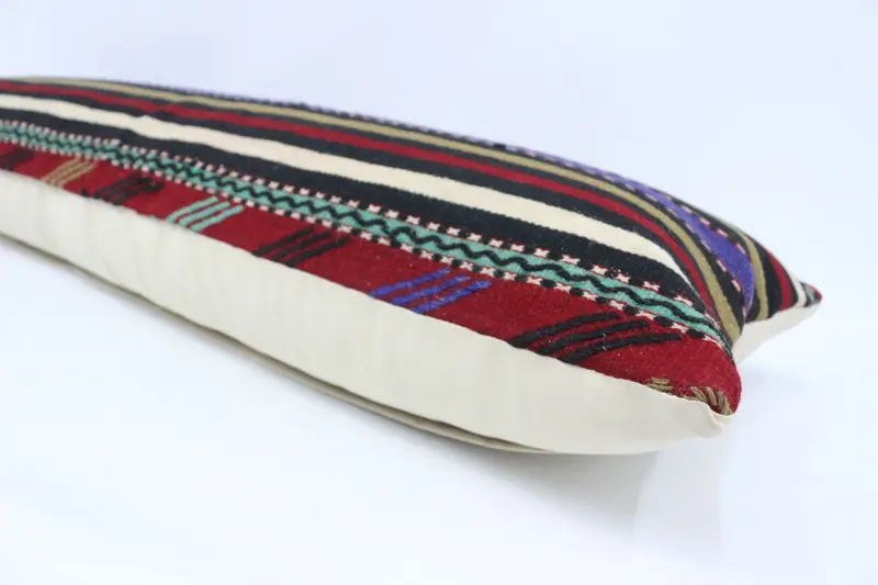 Pillow for Couch, Vintage Cushion, Pillow Cover, Office Chair Pillow, Kilim Pillow Cover, Kilim Cushion Sham, 16x48 Blue Cushion Cover - 6