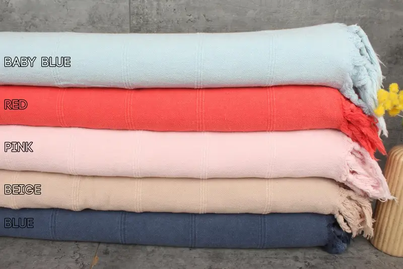 Cotton Blanket Stonewashed Geometric Sashiko, 71x91 Inches