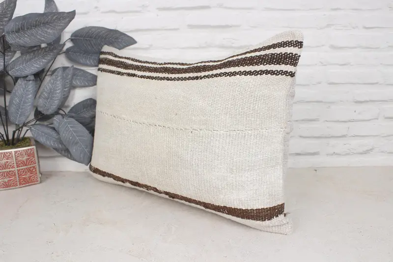Armchair Pillow Case, Pastel Cushion Case, Home Decor Pillow, Pillow for Sofa, 16x24 Beige Cushion Case, Boho Pillow Sham Cover, Pillow - 4
