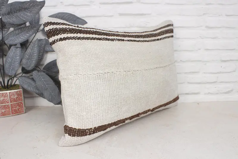 Armchair Pillow Case, Pastel Cushion Case, Home Decor Pillow, Pillow for Sofa, 16x24 Beige Cushion Case, Boho Pillow Sham Cover, Pillow - 3
