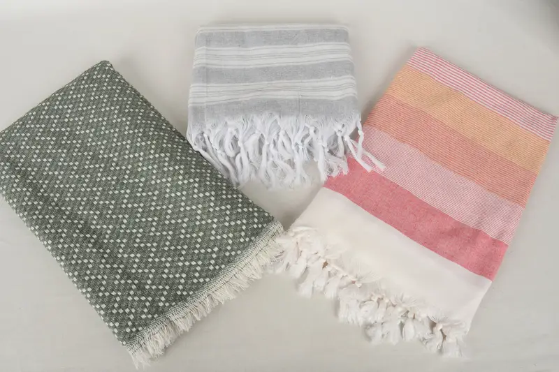 Turkish beach towel, Luxury Turkish peshtemal beach towel, Bridal Shower Favors, Bridesmaid Proposal Gift, Custom Gift, 70x40 Cotton Set of 10 Towel - 7