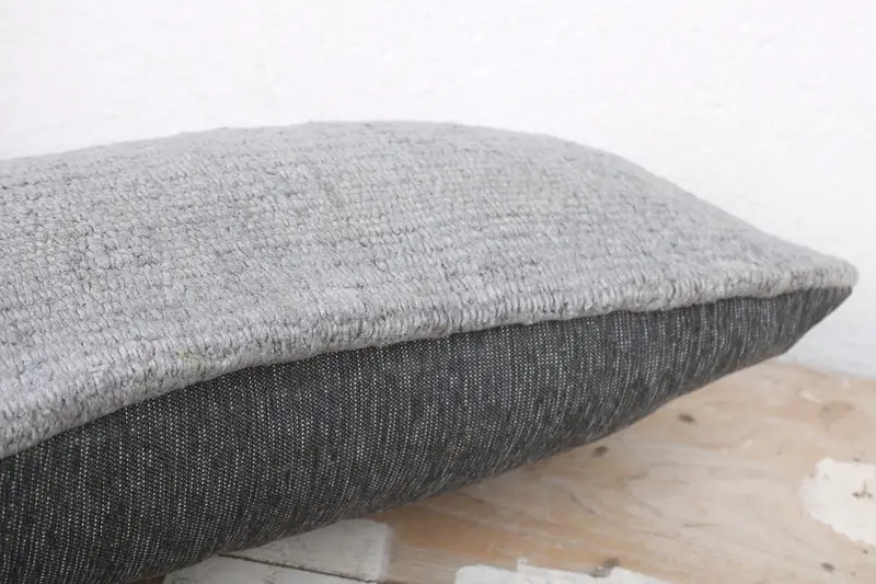 8x16 Gray Cushion, Pillow Sham, Rustic Pillow Case, Crochet Pattern Pillow, Boho Pillow, Interior Designer Pillow, Antique Pillows - 6