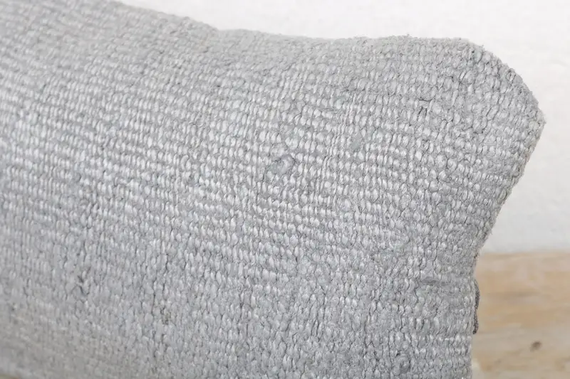 8x16 Gray Cushion, Pillow Sham, Rustic Pillow Case, Crochet Pattern Pillow, Boho Pillow, Interior Designer Pillow, Antique Pillows - 5
