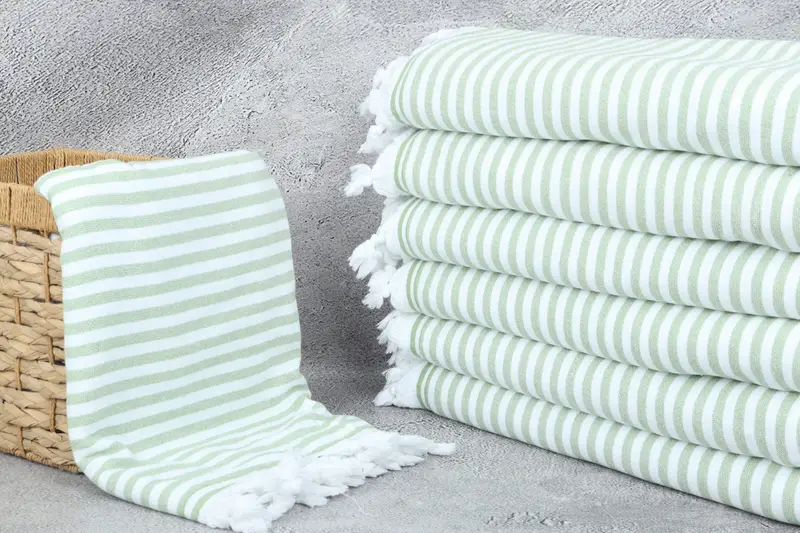 Best Friend Gift, Peshtemal Towel, 70x36 Linen Terry Striped Towel, Hammam towel, Bride Gift, Monogram Turkish Bath Towel, Bachelorette Party Gift - 3