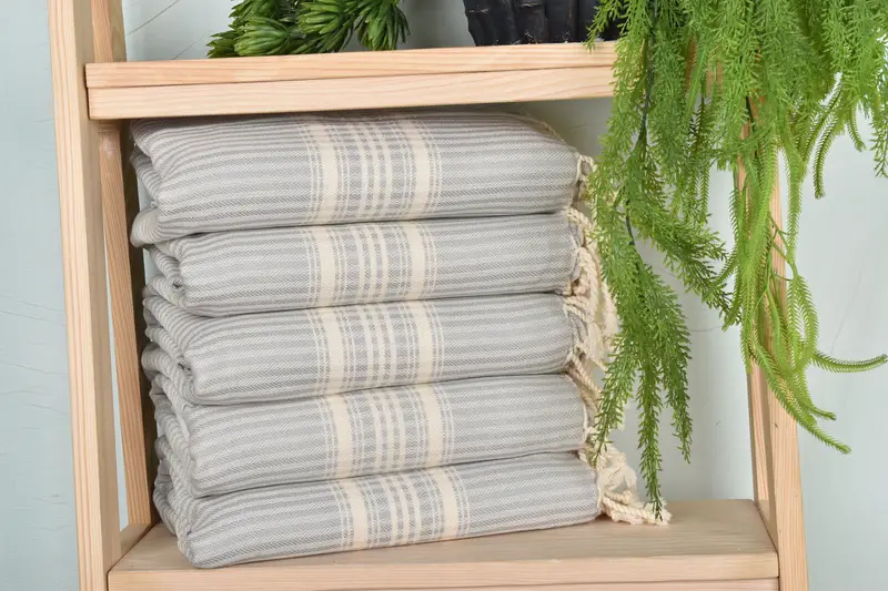 Custom Name Towel, Peshtemal Towel, Custom Wedding Gifts, Pool Towels, Personalized Wedding Gift, 68x38 Linen Striped Towel, Maid Of Honor Gift - 1